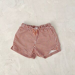 Zara boys Striped Brown and White Swim Shorts